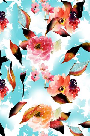 春夏花型印花花型图片