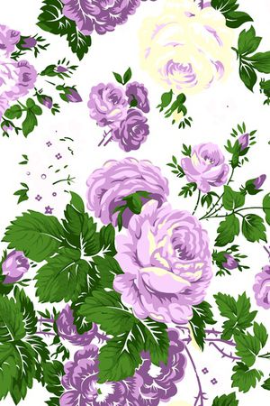 苎麻连衣裙印花花型图片