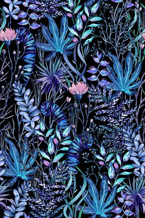 绿植树叶印花花型图片