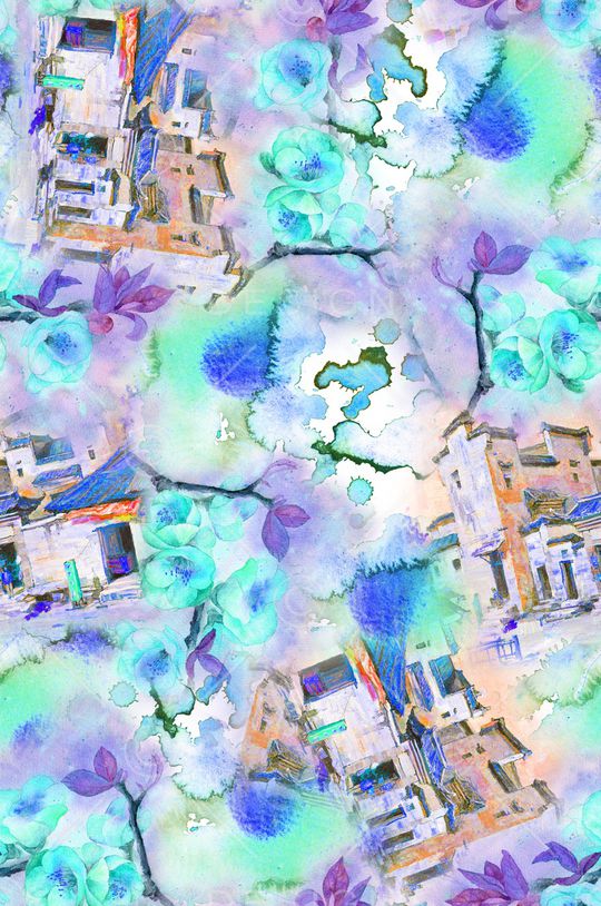 建筑印花花型图片