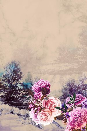 花卉印花花型图片