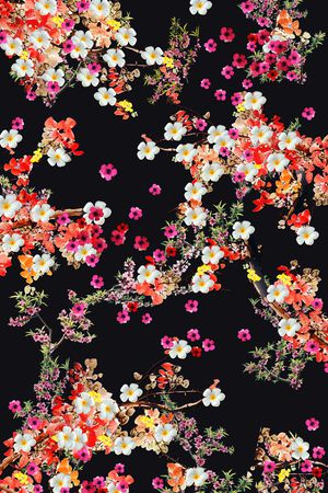 花卉印花花型图片
