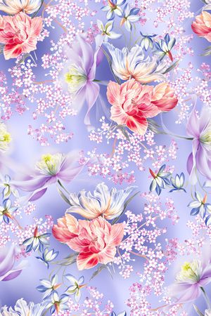 花卉印花花型图片