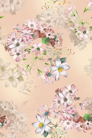 几何花卉印花花型图片