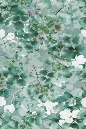 绿植树叶印花花型图片