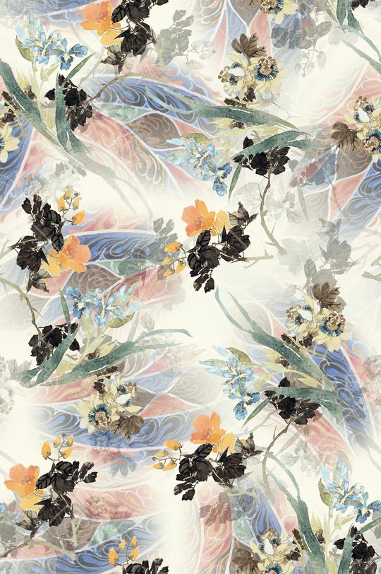 中国风印花花型图片