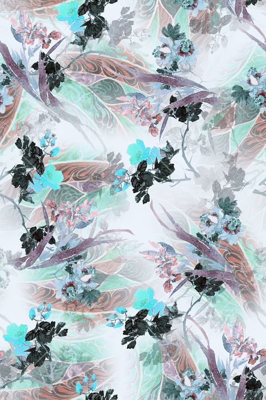 中国风印花花型图片