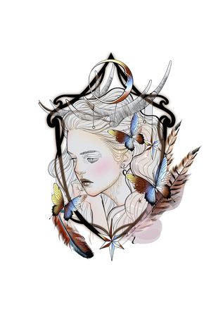 女装定位花印花花型图片