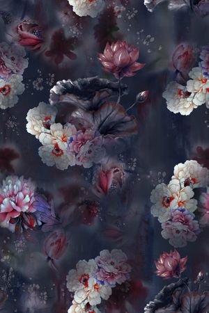 旗袍印花花型图片