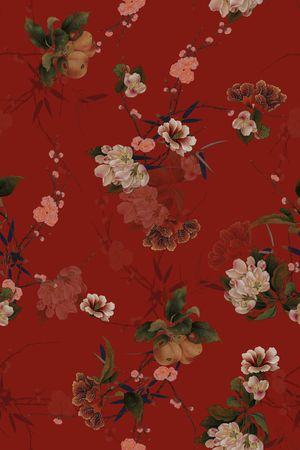 旗袍印花花型图片