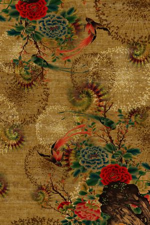 香云纱印花花型图片