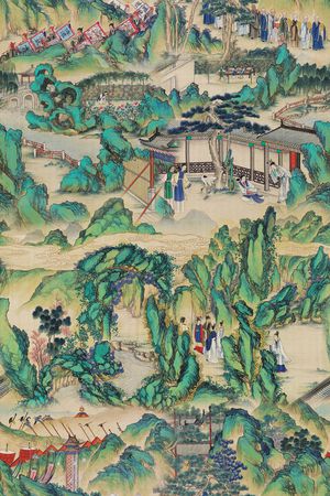 旗袍印花花型图片