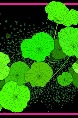 绿色印花花型图片