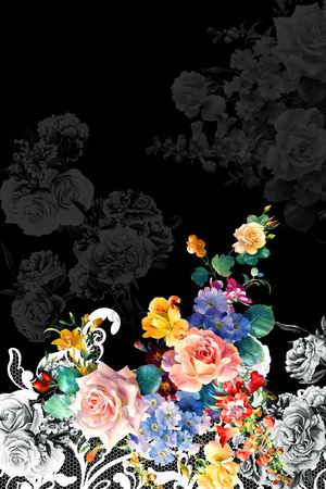 定位花印花花型图片