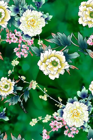 梅花印花花型图片