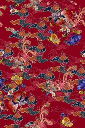 香云纱印花花型图片
