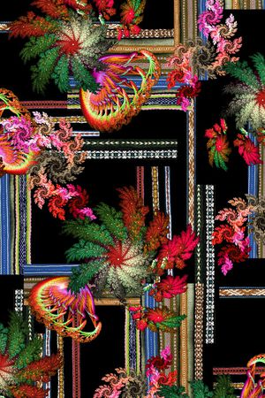 几何印花花型图片