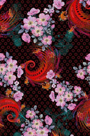 花卉印花花型图片