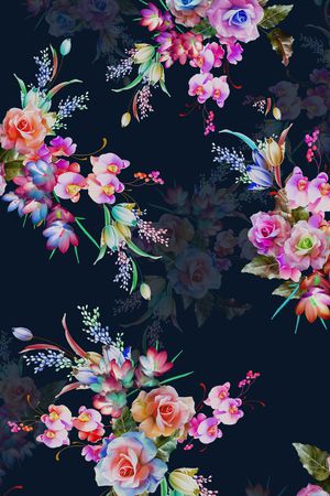 花卉印花花型图片