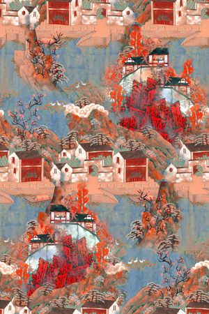 香云纱印花花型图片