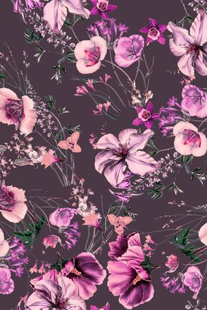 油画花型印花花型图片