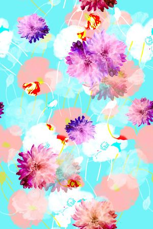 插画印花花型图片