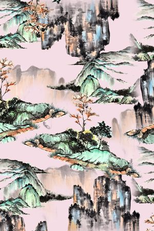 树枝印花花型图片