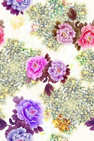 插画印花花型图片