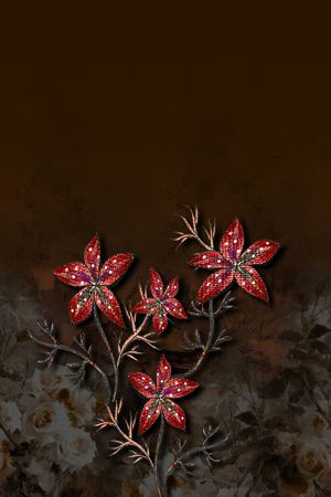 旗袍印花花型图片