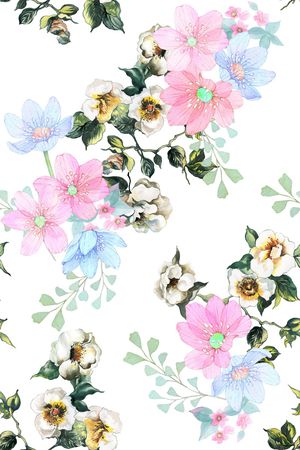 水彩印花花型图片