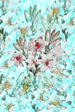 插画印花花型图片