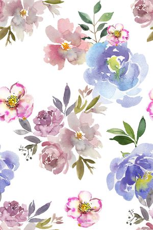 水彩印花花型图片
