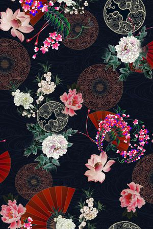 花卉印花花型图片