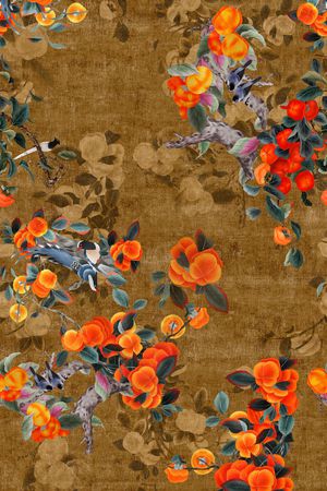 花鸟印花花型图片