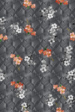 格子印花花型图片