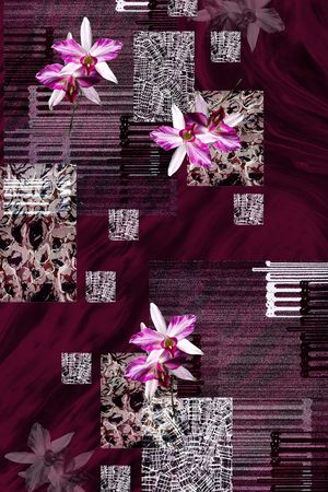 数码定位花印花花型图片