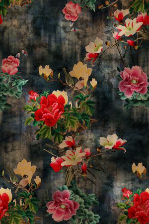 花鸟印花花型图片