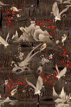 梅花印花花型图片