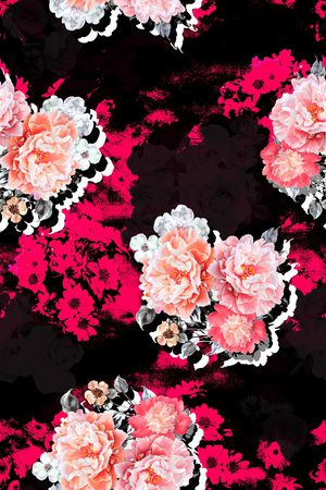 花卉印花花型图片