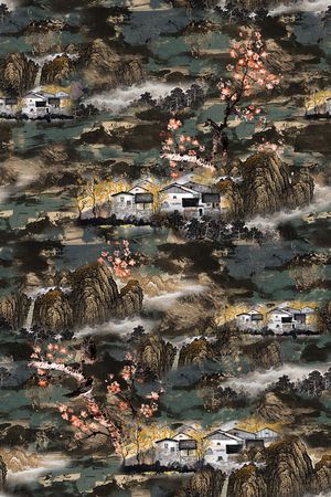 梅花印花花型图片