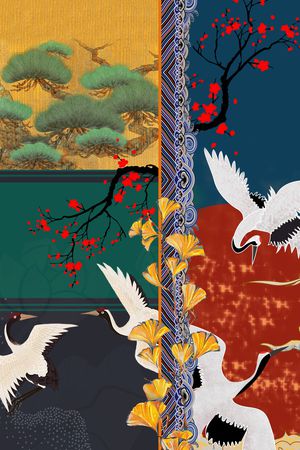梅花印花花型图片