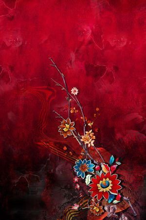 定位花印花花型图片