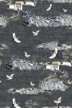 仙鹤印花花型图片