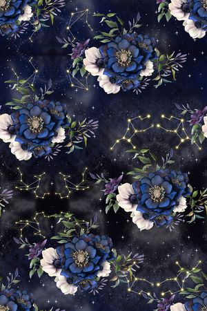 水彩印花花型图片