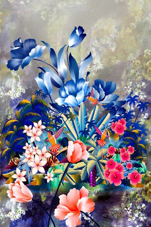 肌理印花花型图片
