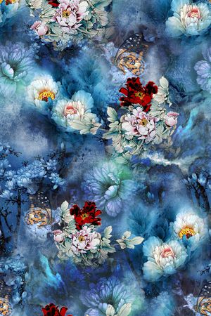 花卉印花花型图片