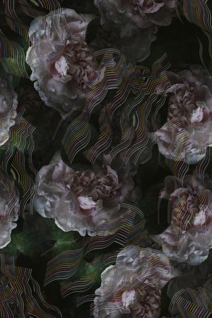 唯美花朵印花花型图片