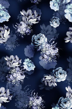 民族花卉印花花型图片