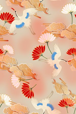 复古印花花型图片