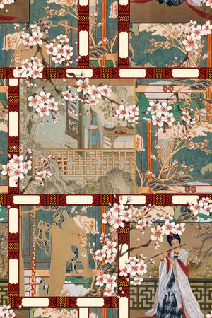 梅花印花花型图片